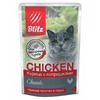 Blitz Classic Cat Adult полнорационный влажный корм для кошек, с курицей и потрошками, кусочки в соусе, в паучах - 85 г