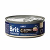 Brit Premium by Nature Adult полнорационный влажный корм для кошек, паштет с курицей и сыром, в консервах - 100 г фото 1