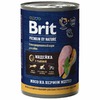 Brit Premium by Nature полнорационный влажный корм для собак с чувствительным пищеварением, фарш из индейки с тыквой, в консервах - 410 г