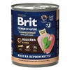 Brit Premium by Nature полнорационный влажный корм для собак, фарш из индейки с уткой, в консервах - 850 г