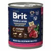 Brit Premium by Nature полнорационный влажный корм для собак, фарш из сердца с печенью, в консервах - 850 г