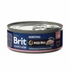 Brit Premium by Nature Sensitive полнорационный влажный корм для кошек с чувствительным пищеварением, фарш из индейки, в консервах - 100 г фото 1