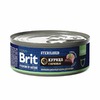 Brit Premium by Nature Sterilised полнорационный влажный корм для стерилизованных кошек, фарш из курицы с печенью, в консервах - 100 г фото 1