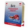 Brit Premium полнорационный влажный корм для стерилизованных кошек, воздушный паштет с говядиной, в ламистерах - 100 г