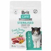 Brit Care Cat Sterilised Urinary Care сухой корм для стерилизованных кошек для профилактики МКБ, с индейкой и уткой - 400 г