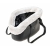 Ferplast With-Me сумка-переноска для собак мелких пород, с меховым чехлом, черная - 21,5x43,5xh27 см фото 1