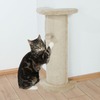 Когтеточка Trixie Lorca для кошек угловая 37х27х75 см с игрушкой бежевая
