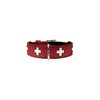 Кожаный ошейник Hunter Smart "Swiss 65" красный/черный для собак средних пород, размер 51-58,5 см, ширина 3,9 см