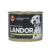 Landor полнорационный влажный корм для собак, паштет с перепелкой и потрошками, в консервах - 200 г фото 1