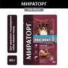 Мираторг Pro Meat полнорационный влажный корм для собак мелких пород, для здорового пищеварения, с лососем, кусочки в соусе, в паучах - 85 г