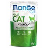 Monge Cat Grill полнорационный влажный корм для кошек, беззерновой, с итальянским кроликом, кусочки в желе, в паучах - 85 г фото 1