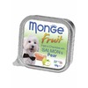Monge Dog Fruit полнорационный влажный корм для собак, с лососем и грушей, кусочки в паштете, в ламистерах - 100 г фото 1