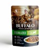 Mr. Buffalo Sterilized влажный корм для стерилизованных котов и кошек, с ягненком, кусочки в соусе, в паучах - 85 г фото 1