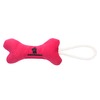Mr.Kranch игрушка для собак мелких и средних пород, косточка с канатом, ярко-розовая - 31х9х4 см фото 1
