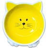 Mr.Kranch миска для кошек "Мордочка кошки" на ножках, керамическая, желтая - 100 мл фото 1