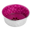 Mr.Kranch Candy миска из нержавеющей стали с керамическим покрытием и нескользящим основанием - 1,9 л, пурпурная фото 1