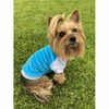 Толстовка OSSO-fashion для собак любого возраста миниатюрных мелких и средних пород из велюра голубого цвета - р. 25 фото 1