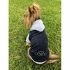 Толстовка с капюшоном OSSO-fashion для собак любого возраста миниатюрных мелких и средних пород из велюра цвета графита - р. 20 фото 1