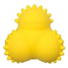 Playology Squeaky Bounce Ball игрушка для щенков 4-8 месяцев, дентальный жевательный тройной мяч, с ароматом курицы, желтый