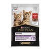 Pro Plan Kitten влажный корм для котят, с говядиной, кусочки в соусе, в паучах - 85 г фото 1