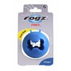 Rogz мяч пупырчатый с "зубами" для массажа десен с отверстием для лакомств FRED, 64 мм, синий фото 1