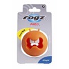 Rogz мяч пупырчатый с "зубами" для массажа десен с отверстием для лакомств FRED, 64 мм, оранжевый фото 1