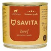 Savita влажный корм для собак, с говядиной, с тыквой и яблоком, в консервах - 410 г фото 1