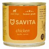 Savita влажный корм для взрослых собак всех пород с курицей, яблоком и морковью, в консервах - 240 г x 24 шт фото 1