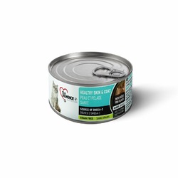 1st Choice Healthy Skin & Coat влажный корм для кошек, беззерновой, с сардиной и макрелью, кусочки в масле тунца, в консервах - 85 г