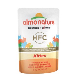 Almo Nature Classic Kitten Cuisine влажный корм для котят, с курицей, волокна в бульоне, в паучах - 55 г