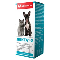 Apicenna Декта-2 капли для лечения офтальмологических заболеваний у собак и кошек - 5 мл