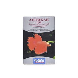 АВЗ Антибак-250 для декоративных рыб антибактериальный иммунизирующий препарат, 6 таблеток
