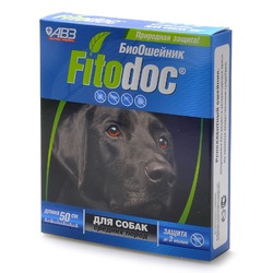 АВЗ Fitodoc ошейник репеллентный для собак средних пород от блох и клещей, 50 см
