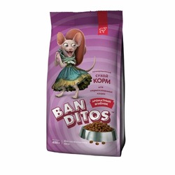 Banditos Ароматный Ягненок полнорационный сухой корм для стерилизованных кошек и кастрированных котов, с ягненком - 400 г