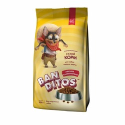 Banditos Мясное Удовольствие полнорационный сухой корм для собак мелких пород, с курицей, говядиной и индейкой - 0,500 кг