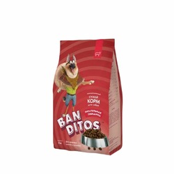 Banditos Питательная Говядина полнорационный сухой корм для собак, с говядиной - 2 кг