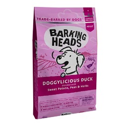 Сухой беззерновой корм Barking Heads Doggylicious Duck для взрослых собак с уткой и бататом