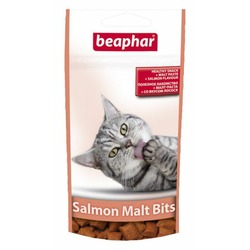 Beaphar Malt-Bits подушечки с мальт-пастой для выведения шерсти из желудка с лососем - 75 шт