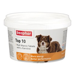 Beaphar Top 10 мультивитамины для собак с L-карнитином - 180 таблеток