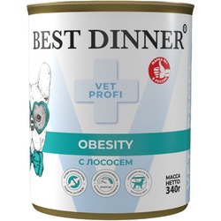 Best Dinner Vet Diet Obesity влажный корм для собак, с ЛОСОСЕМ, в консервах - 340 г