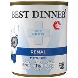 Best Dinner Vet Profi Renal влажный корм для собак, с ПТИЦЕЙ, в консервах - 340 г