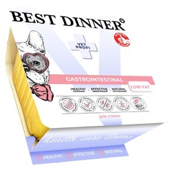 Best Dinner Vet Profi Gastrointestinal Low Fat влажный корм для собак, с ГОВЯДИНОЙ, паштет, в ламистерах - 100 г