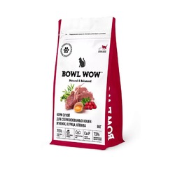 Bowl Wow сухой корм для стерилизованных кошек, с ягненком, курицей и клюквой - 8 кг