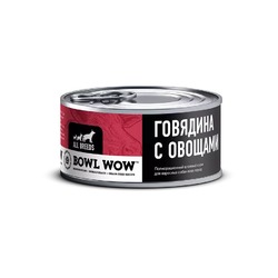 Bowl Wow влажный корм для собак всех пород, с говядиной и овощами, в консервах - 100 г