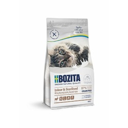 Bozita Indoor & Sterilized GF Reindeer сухой беззерновой корм для стерилизованных и малоподвижных кошек с оленем - 400 г