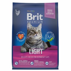 Brit Premium Cat Light полнорационный сухой корм для кошек с избыточным весом и склонностью к полноте, с курицей