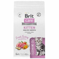 Brit Сare Cat Kitten Healthy Growth сухой корм для котят и беременных кормящих кошек, с индейкой