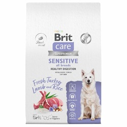 Brit Сare Dog Adult Sensitive Healthy Digestion сухой корм для собак, с индейкой и ягнёнком - 12 кг