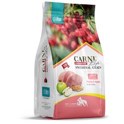 Carni Life Light полнорационный сухой корм для собак, контроль веса, низкозерновой, с индейкой, яблоком и клюквой - 2,5 кг