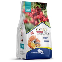 Carni Life Medium Maxi полнорационный сухой корм для собак средних и крупных пород, низкозерновой, с лососем, апельсином и клюквой